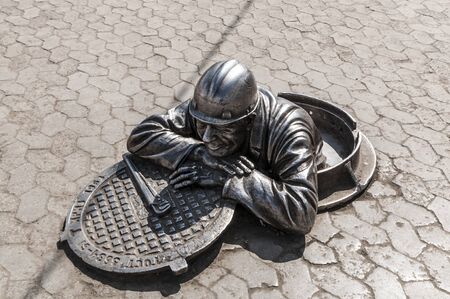 Sculpture plumber character Omskのeditorial素材