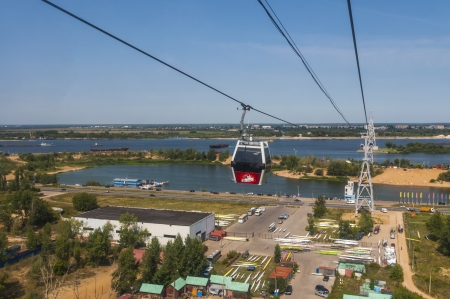 The cable car cabinのeditorial素材