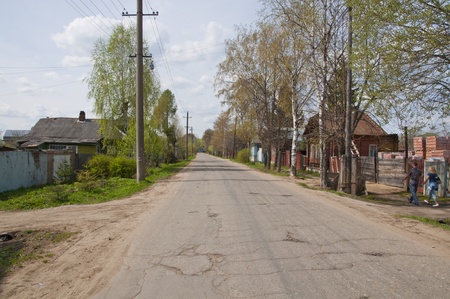 wooden house in Russian province