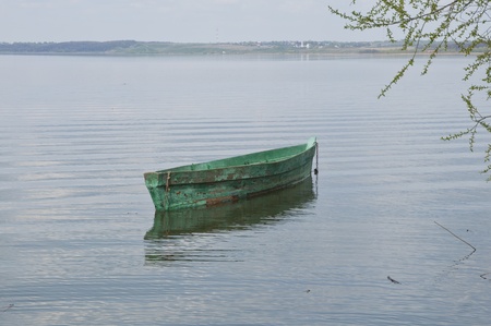 Boats on the lakeの写真素材