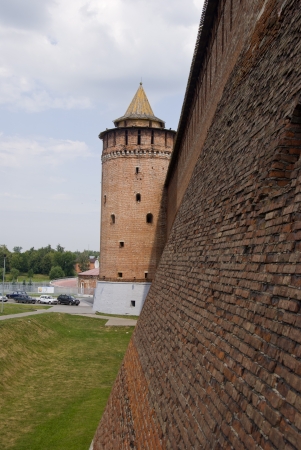 Ancient fortress of Kolomna Kremlin in Russiaのeditorial素材