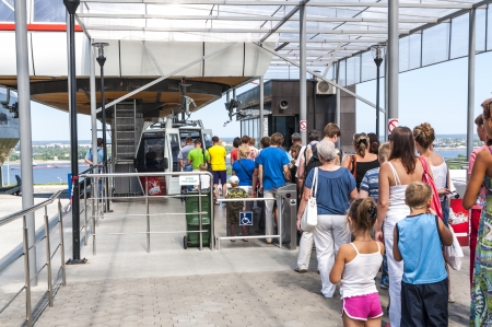 Cableway in Nizhny Novgorodのeditorial素材