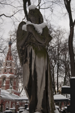 Old cemetery in the Russian Orthodox Monasteryの写真素材