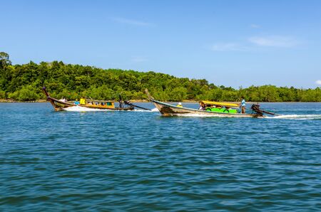 Traditional Thai boatのeditorial素材