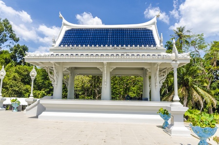 Buddhist temple in the White Dragon Town Krabi Thailandの写真素材