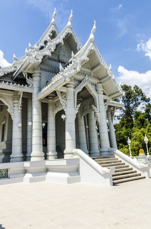 Buddhist temple in the White Dragon Town Krabi Thailandの写真素材