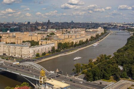 View tourist areas of Moscow with a bird's-eyeの写真素材