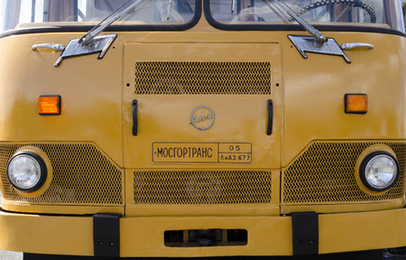 Old Russian passenger bus Soviet periodのeditorial素材