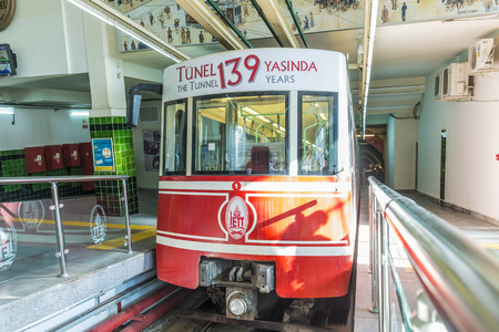 The famous historic TÃƒÂ¼nel Metro in Istanbul, Turkey