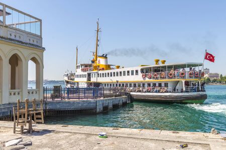 Passenger ships in the Strait of Bosporus Istanbul. Turkeyのeditorial素材