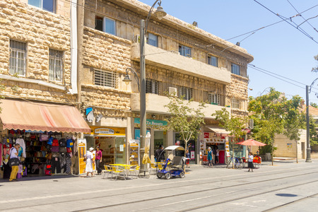 streets of Jerusalem. Stone houses and archesのeditorial素材