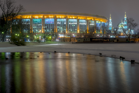 Moscow, Russia - December 7, 2016: Christmas New Year lighting the streets of Moscowのeditorial素材