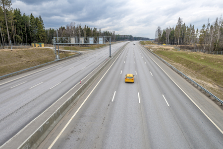 High-speed highway Moscow-St. Petersburgの写真素材