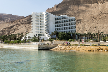 Beaches and hotels on the Dead Sea in Israel. Resoの写真素材
