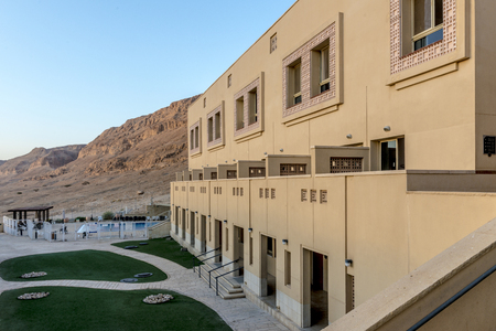 Beaches and hotels on the Dead Sea in Israel. Resoのeditorial素材