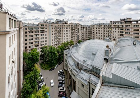 Panorama top view of the center of Moscowの写真素材