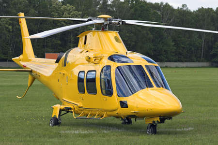 Rescue helicopter at airport.の写真素材