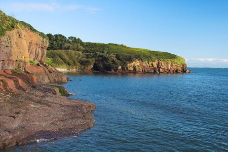 Southern Irish coast, near town of Dunmore East.の写真素材