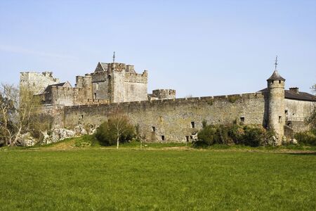 Cahir castle, situated on an island on the river Suir in county Tipperary, Ireland.  の写真素材