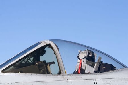 Cockpit of a jet fighter.の写真素材