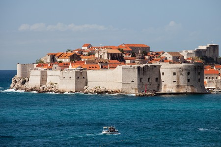 Dubrovnik Old City on the Adriatic Sea in Croatia, South Dalmatia regionの写真素材