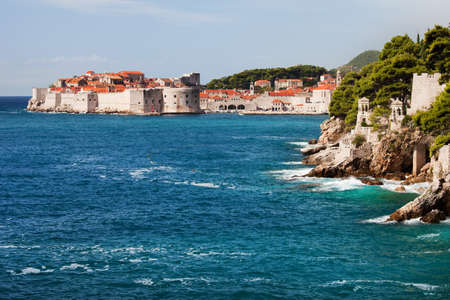 Dubrovnik Old City on the Adriatic Sea in Croatia, South Dalmatia regionの写真素材