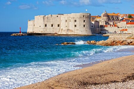 Dubrovnik Old City on the Adriatic Sea in Croatia, South Dalmatia regionの写真素材