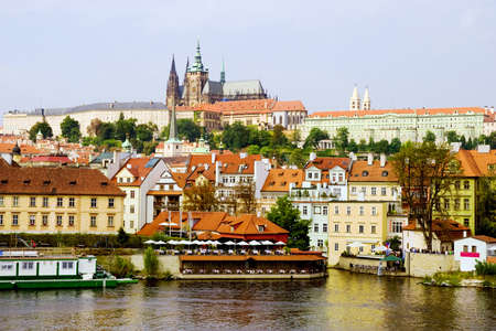 Hradcany and the Prague Castle architecture in Czech Republicの写真素材