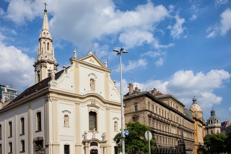 Franciscan Church of Pest in Budapest, Hungary, Baroque style.の写真素材