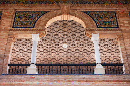Plaza de Espana pavilion in Seville, Andalusia, Spain.の写真素材
