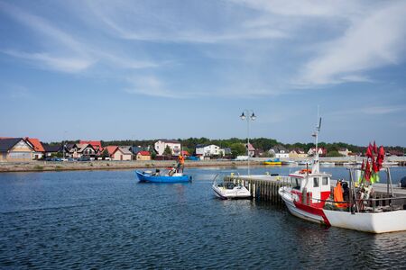 Port in Kuznica, resort town on Hel Peninsula in Polandの写真素材