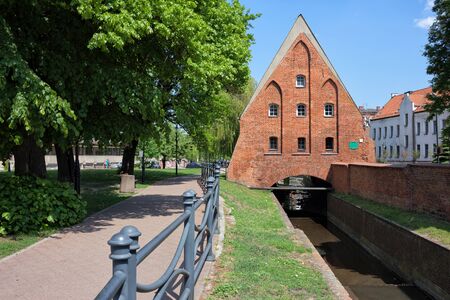 Small Mill from 1400 on Raduni Canal in Gdansk, Polandの写真素材