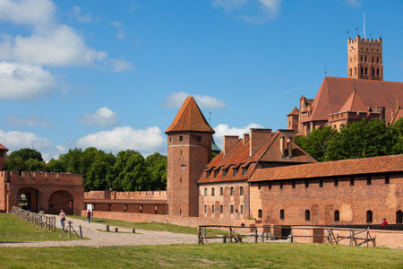 Malbork Castle in Poland, medieval fortification built by the Teutonic Knights Order, UNESCO World Heritage Siteのeditorial素材