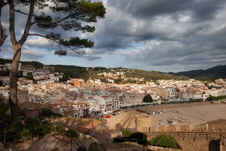 Town of Tossa de Mar on Costa Brava in Catalonia, Spainの写真素材