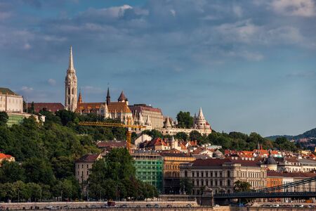Hungary, Budapest, capital city cityscape, Buda sideの写真素材