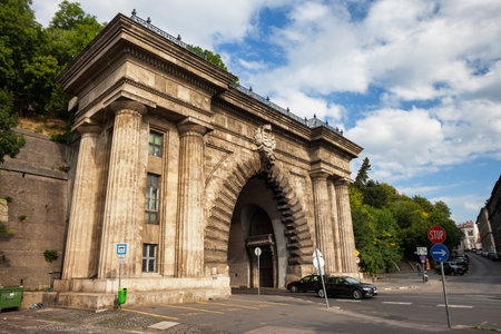 Hungary, Budapest, Buda Tunnel under Castle Hill, city landmark from 19th centuryのeditorial素材