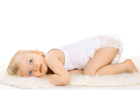 Portrait calm cute dreaming childの写真素材