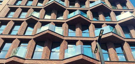 Architecture and real estate, luxury residential apartment building with large panoramic windows,...