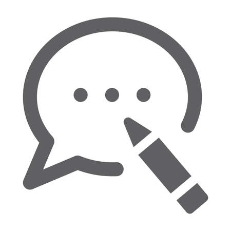 Blogging, chat, comments, conversation iconのイラスト素材