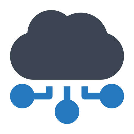 Cloud, cloud storage, database, data icon, vector fileのイラスト素材