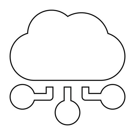 Cloud, cloud storage, database, data icon, vector fileのイラスト素材