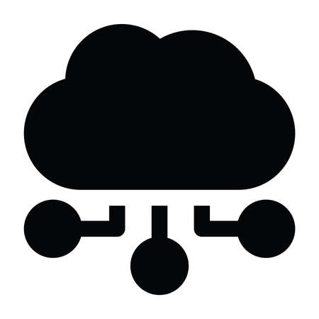 Cloud, cloud storage, database, data icon, vector fileのイラスト素材