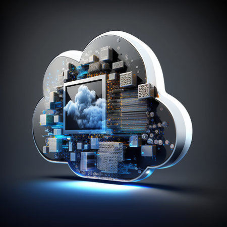Cloud computing technology concept ai generativeの素材