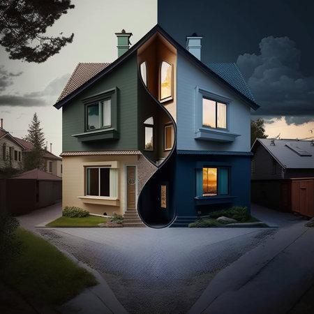 Duplex house ai generativeの素材