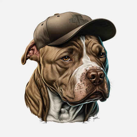 Hyper realistic pit bull ai generatedの素材