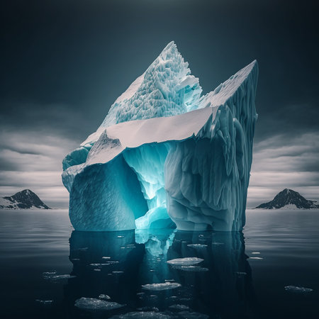 Iceberg in polar regions ai generatedの素材