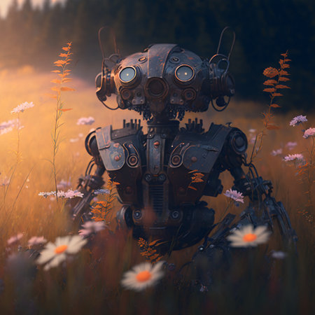 Robot ai generatedの素材