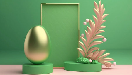 Easter podium display, Ai generativeの素材