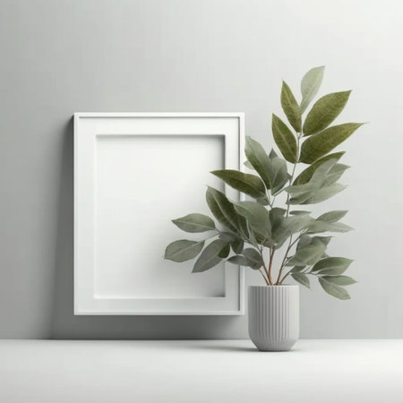 Empty square frame in modern interiorの素材