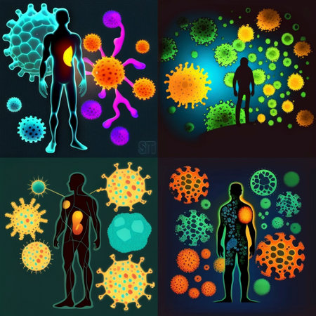 Immune system protection against viruses and bacterias ai generativeの素材